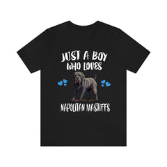 Just A Boy Who Loves Neapolitan Mastiffs Dogs Shirt - Neapolitan Mastiff print design