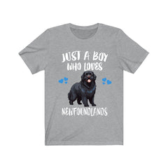 Just A Boy Who Loves Newfoundlands Dogs Shirt - Newfoundland print design