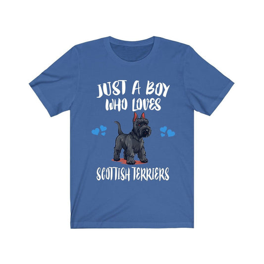 Just A Boy Who Loves Scottish Terriers Shirt - Scottish Terrier print design
