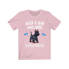 Just A Boy Who Loves Scottish Terriers Shirt - Scottish Terrier print design
