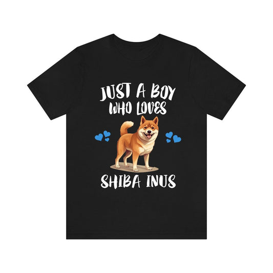Just A Boy Who Loves Shiba Inus Dogs Shirt - Shiba Inu print design