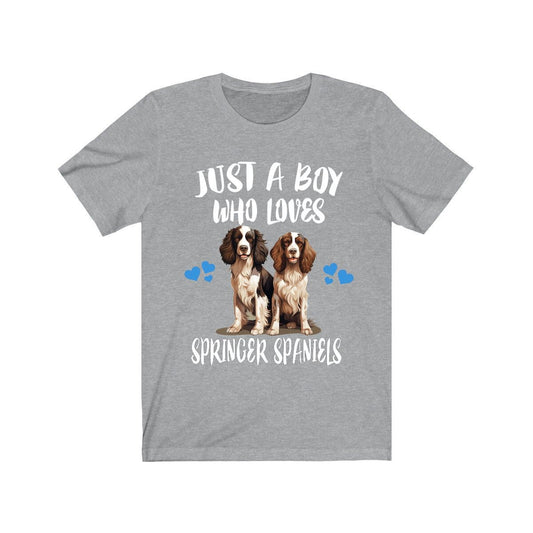Just A Boy Who Loves Springer Spaniels Dogs Shirt - Springer Spaniel print design