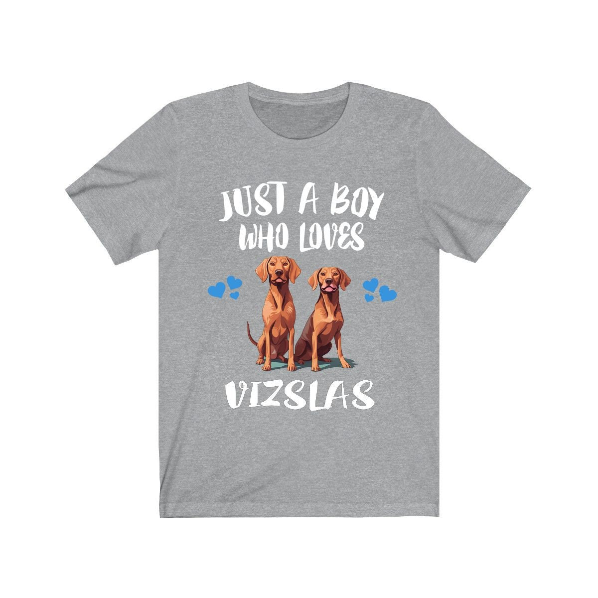 Just A Boy Who Loves Vizslas Dogs Shirt, Dog Lover Shirt, Vizsla Dog, Animal Toddler Infant Kids Gift T-Shirt Image 1