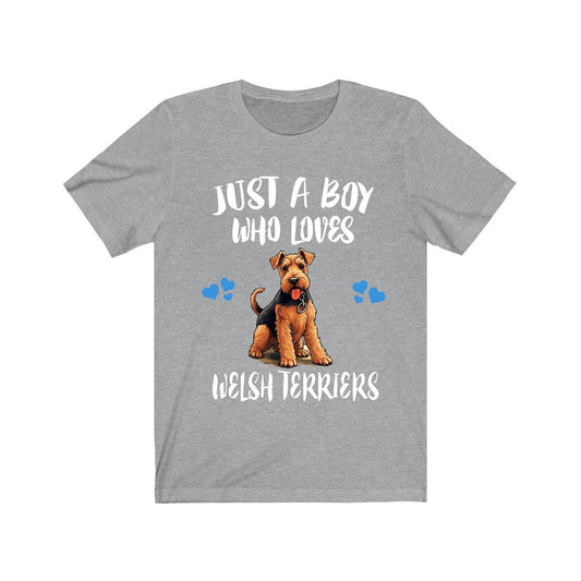 Just A Boy Who Loves Welsh Terriers Dogs Shirt - Welsh Terrier print design