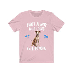 Just A Boy Who Loves Whippets Dogs Shirt - Whippet print design