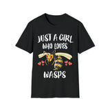 Just A Girl Who Loves Wasps Shirt, Wasp Lover Shirt, Wasp Shirt, Wasp Lover Gift, Animal Shirt Image 1