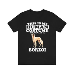 This Is My Human Costume I'm Really A Borzoi Shirt - Borzoi print design