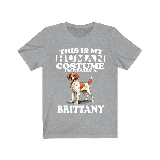 This Is My Human Costume I'm Really A Brittany Spaniel Shirt - Brittany Spaniel print