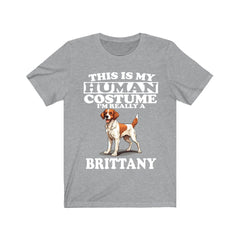 This Is My Human Costume I'm Really A Brittany Spaniel Shirt - Brittany Spaniel print