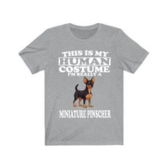 This Is My Human Costume I'm Really A Miniature Pinscher Shirt - Min Pin print design