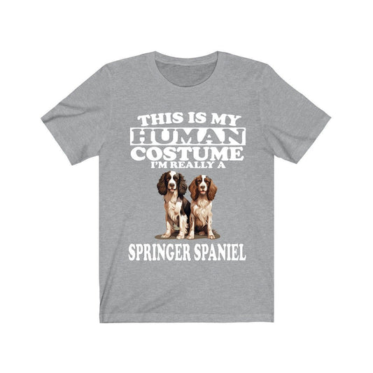 This Is My Human Costume I'm Really A Springer Spaniel Shirt - Springer print design