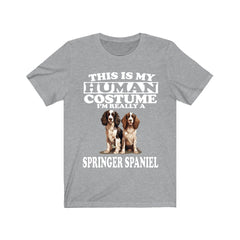 This Is My Human Costume I'm Really A Springer Spaniel Shirt - Springer print design
