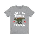 Just A Girl Who Loves Iguanodon Dinosaur Shirt, Iguanodon Lover Shirt, Iguanodon Animal Lover Adult Toddler Infant Kids Gift T-Shirt Image 3
