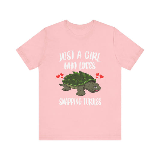 Just a girl who loves snapping turtles freshwater reptile tee