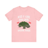 Just A Girl Who Loves Snapping Turtles Ok Shirt, Turtle Lover Shirt, Turtle Shirt, Turtle Lover Gift, Animal Shirt Image 2