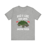 Just A Girl Who Loves Snapping Turtles Ok Shirt, Turtle Lover Shirt, Turtle Shirt, Turtle Lover Gift, Animal Shirt Image 4