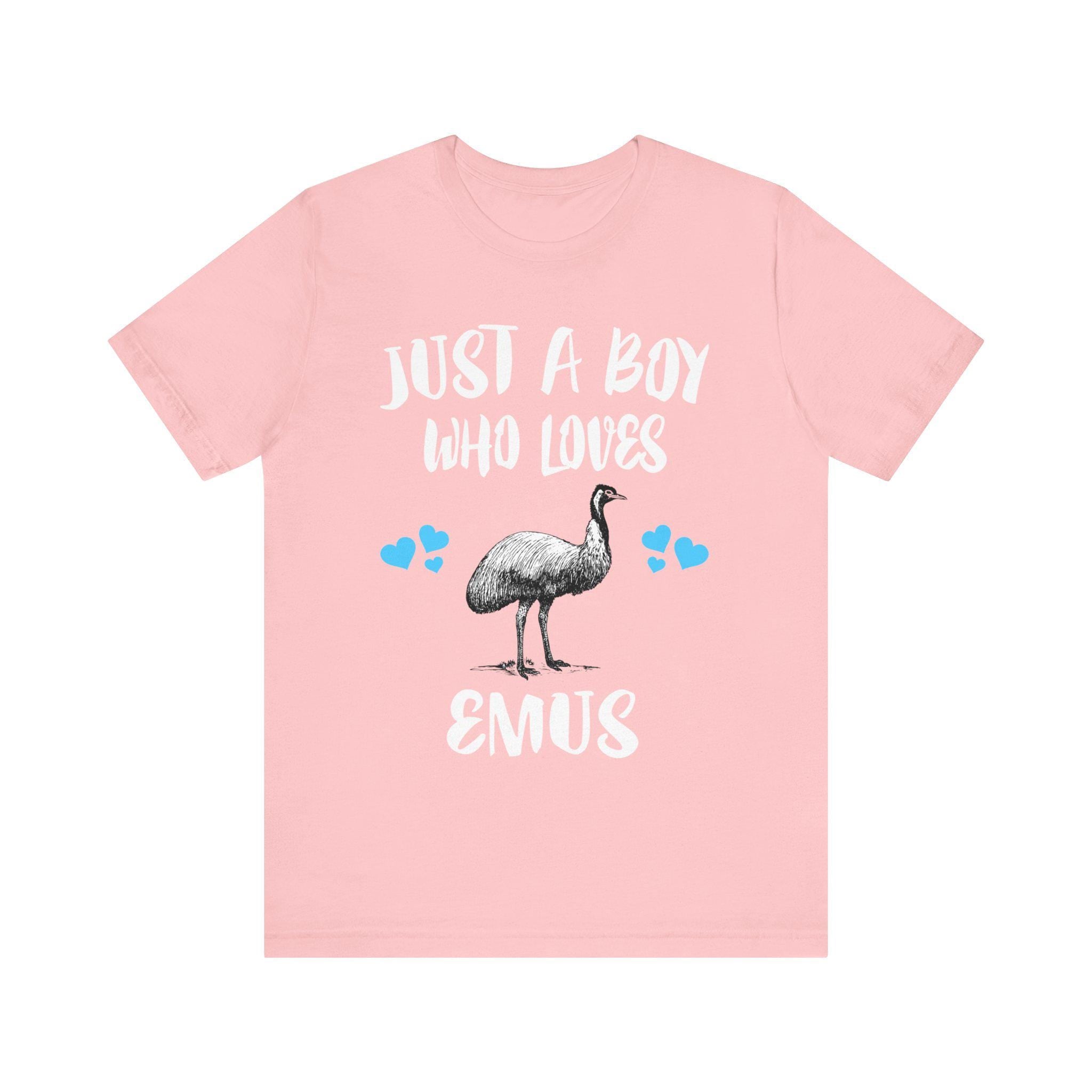 Just A Boy Who Loves Emus Birds Shirt, Emu Lover Shirt, Emu Lover Gift, Bird Shirt, Animal Adult Toddler Kids T-Shirt Image 4
