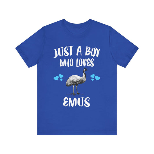 Just A Boy Who Loves Emus Birds Shirt - emu print design