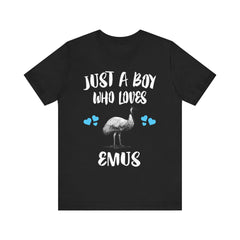 Just A Boy Who Loves Emus Birds Shirt - emu print design
