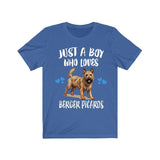 Just A Boy Who Loves Berger Picards Shirt, Dog Lover Shirt, Berger Picard Dog, Animal Toddler Infant Kids Gift T-Shirt Image 2