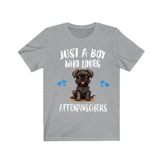 Just a boy who loves affenpinschers monkey-faced toy dog breed tee