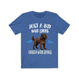 Just A Boy Who Loves American Water Spaniels Shirt, Dog Lover Shirt, American Water Spaniel Dog, Animal Toddler Infant Kids Gift T-Shirt Image 3
