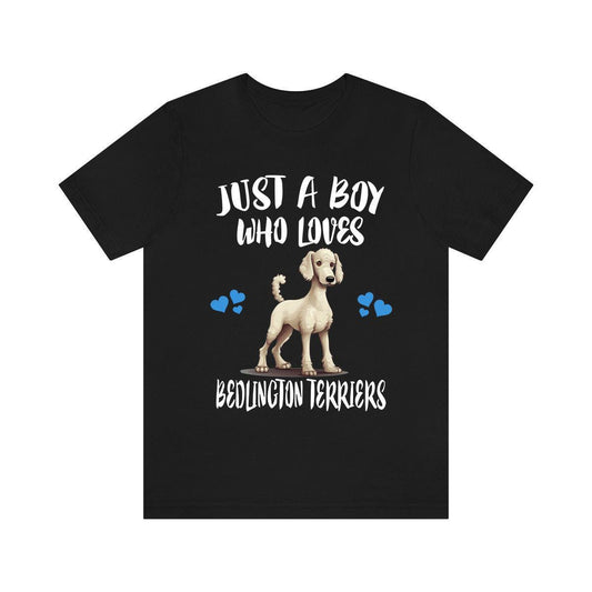 Just a boy who loves Bedlington terriers lamb-like English terrier tee