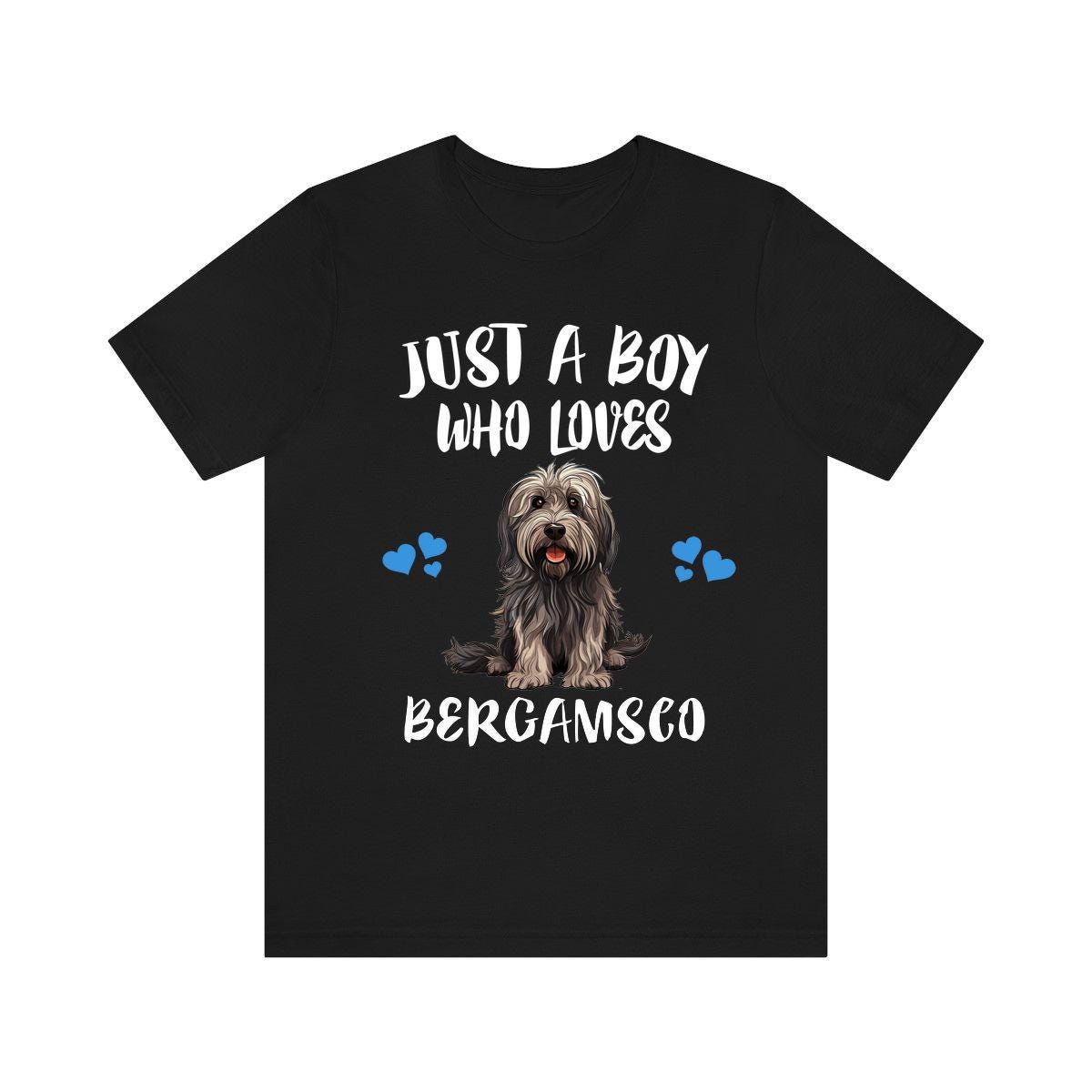 Just A Boy Who Loves Bergamasco Shirt, Dog Lover Shirt, Bergamasco Dog, Animal Toddler Infant Kids Gift T-Shirt Image 2