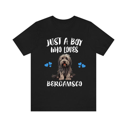 Just a boy who loves Bergamasco Italian alpine sheepdog tee