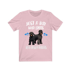 Just a boy who loves Black Russian terriers Soviet working dog tee