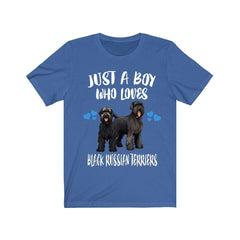 Just a boy who loves Black Russian terriers Soviet working dog tee