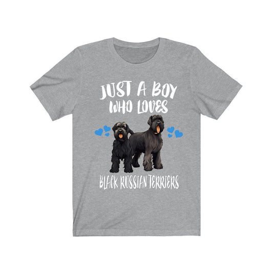 Just a boy who loves Black Russian terriers Soviet working dog tee