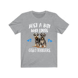 Just A Boy Who Loves Cesky Terriers Shirt, Dog Lover Shirt, Cesky Terrier Dog, Animal Toddler Infant Kids Gift T-Shirt Image 1