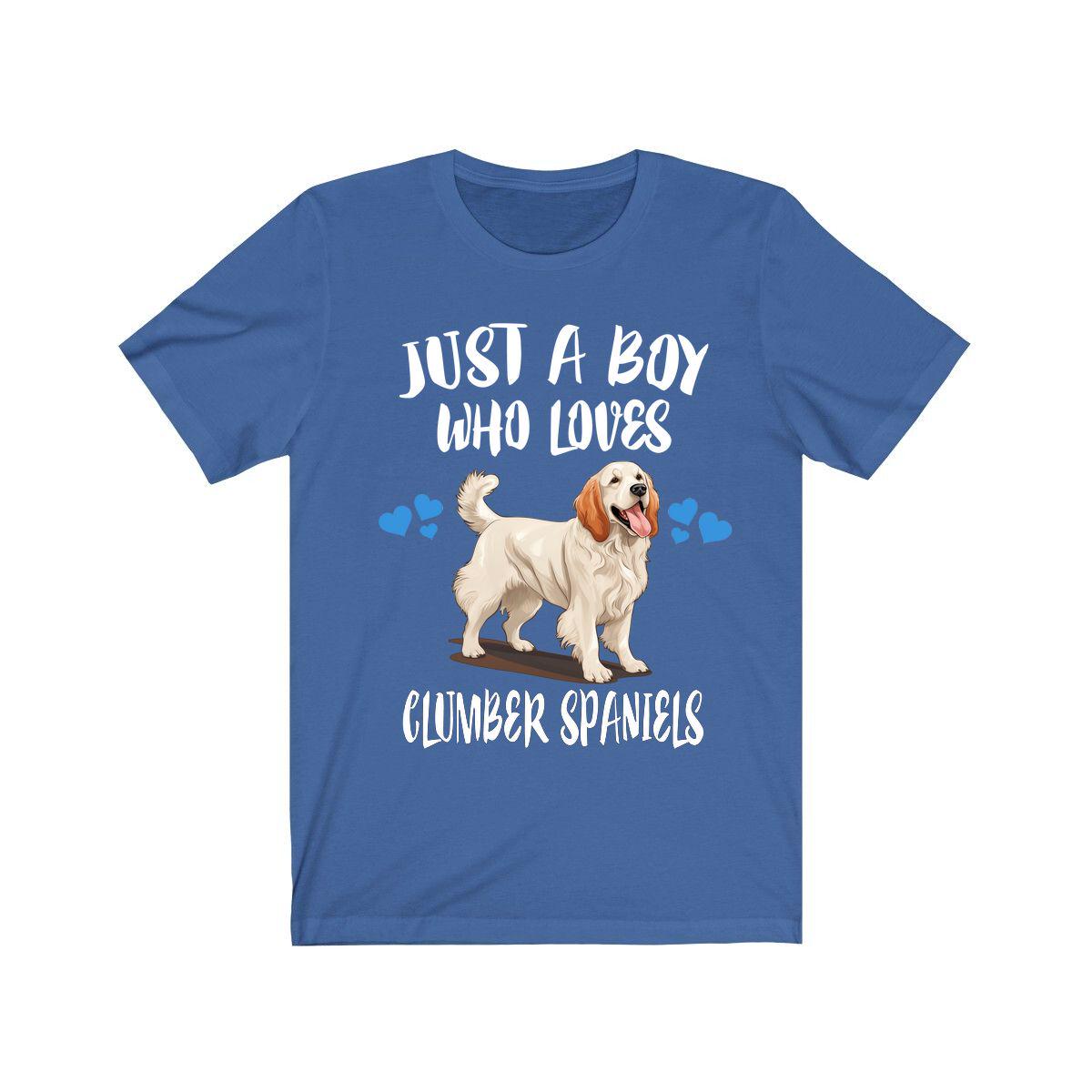 Just A Boy Who Loves Clumber Spaniels Shirt, Dog Lover Shirt, Clumber Spaniel Dog, Animal Toddler Infant Kids Gift T-Shirt Image 2