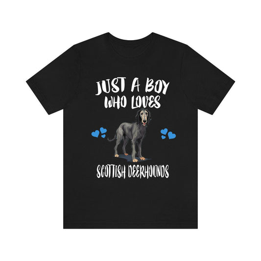 Just a boy who loves deerhounds Scottish royal sighthound dog tee