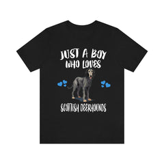Just a boy who loves deerhounds Scottish royal sighthound dog tee