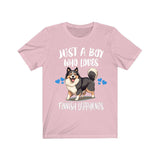 Just A Boy Who Loves Finnish Lapphunds Shirt, Dog Lover Shirt, Finnish Lapphund Dog, Animal Toddler Infant Kids Gift T-Shirt Image 4