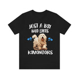 Just A Boy Who Loves Komondors Shirt, Dog Lover Shirt, Komondor Dog, Animal Toddler Infant Kids Gift T-Shirt Image 1