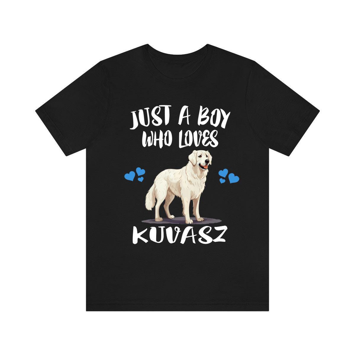 Just A Boy Who Loves Kuvasz Shirt, Dog Lover Shirt, Kuvasz Dog, Animal Toddler Infant Kids Gift T-Shirt Image 1