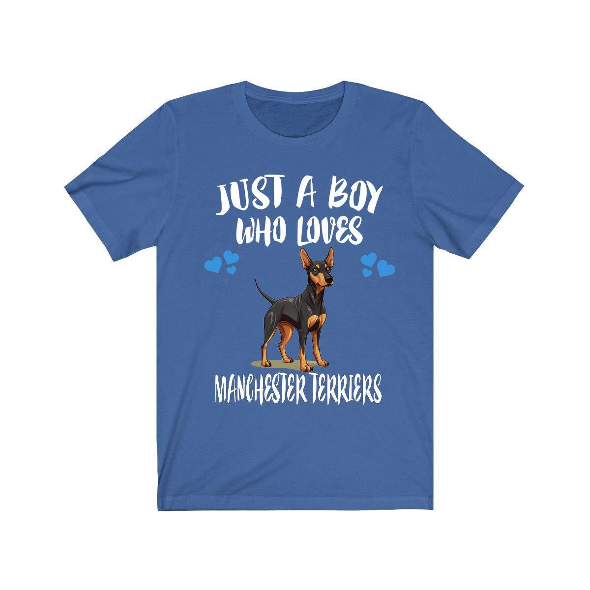 Just A Boy Who Loves Manchester Terriers Shirt, Dog Lover Shirt, Manchester Terrier Dog, Animal Toddler Infant Kids Gift T-Shirt Image 1