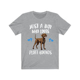 Just A Boy Who Loves Plott Hounds Dogs Shirt, Dog Lover Shirt, Plott Hound Dog, Animal Toddler Infant Kids Gift T-Shirt Image 1