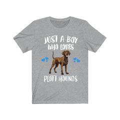 Just A Boy Who Loves Plott Hounds Dogs Shirt - Plott Hound print design