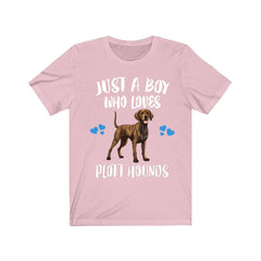 Just A Boy Who Loves Plott Hounds Dogs Shirt - Plott Hound print design
