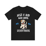 Just A Boy Who Loves Sealyham Terriers Dogs Shirt, Dog Lover Shirt, Sealyham Terrier Dog, Animal Toddler Infant Kids Gift T-Shirt Image 1