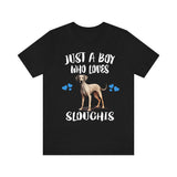 Just A Boy Who Loves Sloughis Dogs Shirt, Dog Lover Shirt, Sloughi Dog, Animal Toddler Infant Kids Gift T-Shirt Image 1