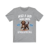 Just A Boy Who Loves Spanish Water Dogs Shirt, Dog Lover Shirt, Spanish Water Dog, Animal Toddler Infant Kids Gift T-Shirt Image 1