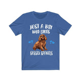 Just A Boy Who Loves Sussex Spaniel Dogs Shirt, Dog Lover Shirt, Sussex Spaniel Dog, Animal Toddler Infant Kids Gift T-Shirt Image 2