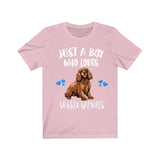 Just A Boy Who Loves Sussex Spaniel Dogs Shirt, Dog Lover Shirt, Sussex Spaniel Dog, Animal Toddler Infant Kids Gift T-Shirt Image 4