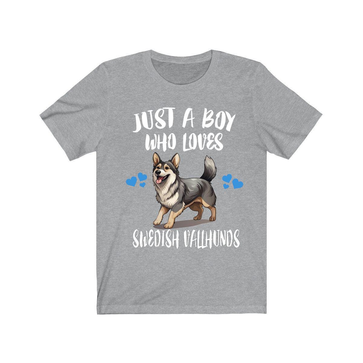 Just A Boy Who Loves Swedish Vallhunds Dogs Shirt, Dog Lover Shirt, Swedish Vallhund Dog, Animal Toddler Infant Kids Gift T-Shirt Image 1