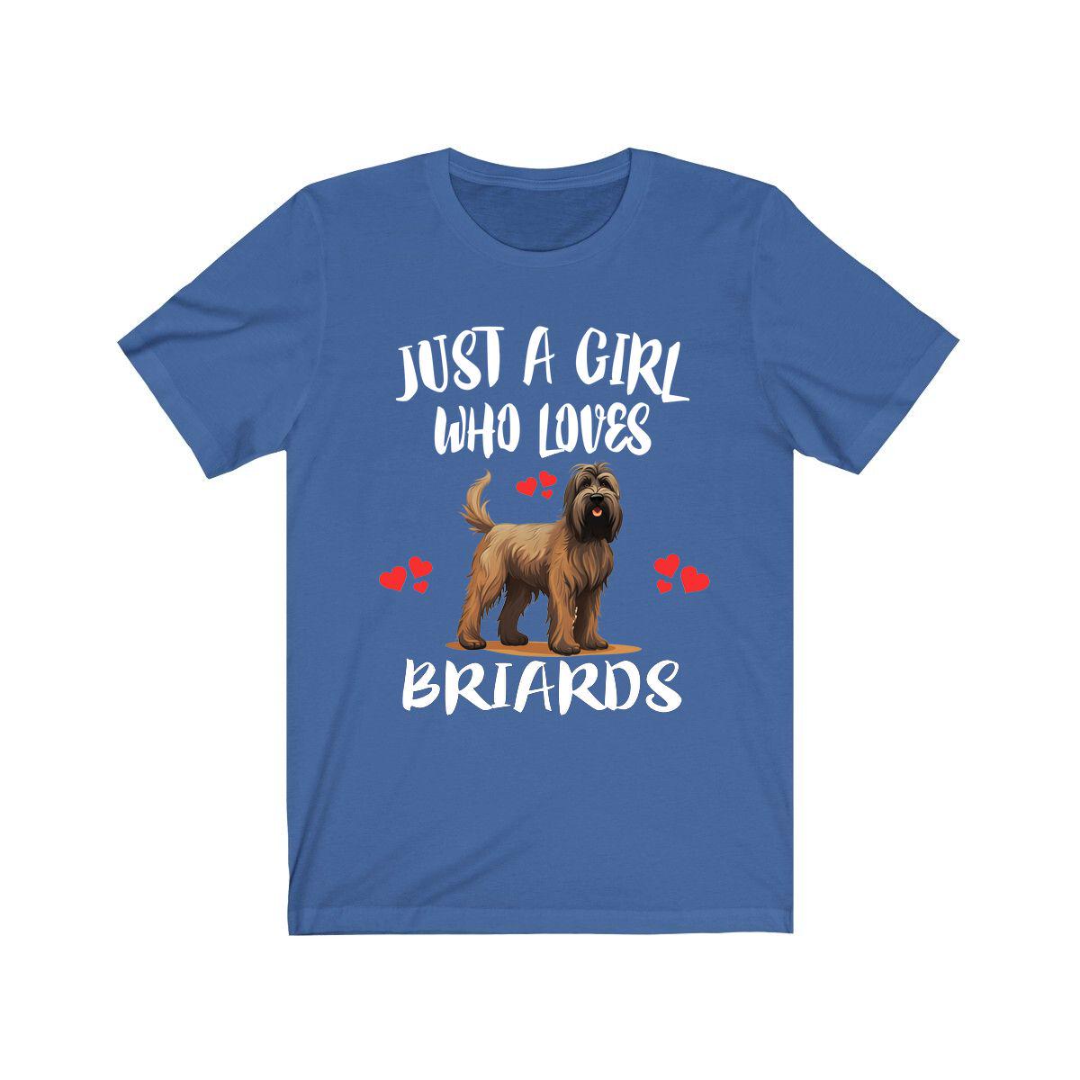 Just A Girl Who Loves Briards Shirt, Dog Lover Shirt, Briard Dog, Animal Toddler Infant Kids Gift T-Shirt Image 2